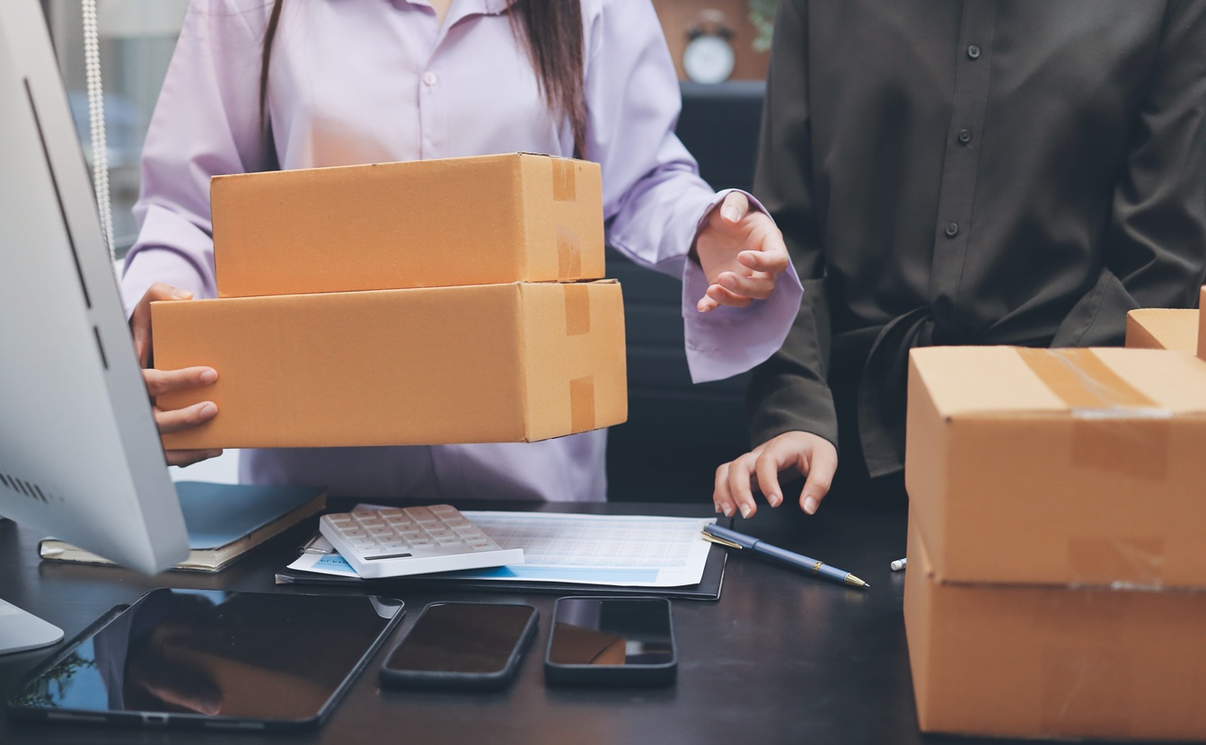 SME owners check online orders selling