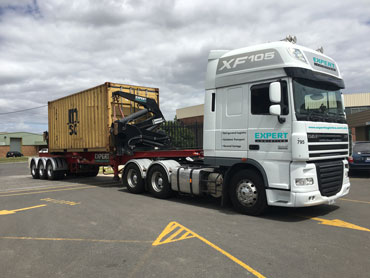 side loader truck melbourne expertlogistics